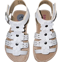 Toddler Girls White Flower Gladiator Sandals 1M