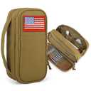 ATRIPACK Tactical Pencil Case for Boy,Large Capacity Pencil Pouch,Marker Organizer Case Pen Box, Tool Bag Desk Organizer for School College Office Organizers for Kids Men Women Adult Teens(Brown)