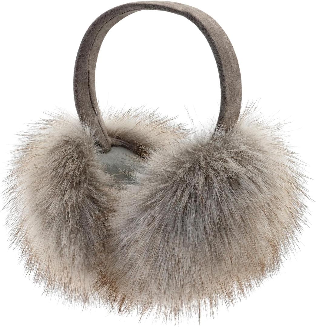 Winter Women Earmuffs Furry Faux Fur Ear Muffs Fluffy Comfy Ear Warmer Girls Foldable Velvet Plush Ear Covers