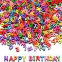 300+ Pieces 9x12mm Big Large Alphabet Letter Beads Charms A-Z Mixed Plastic Shape Loose Bead for Jewelry Making Bracelets Necklaces Key Chains (Classic Solid Colors)