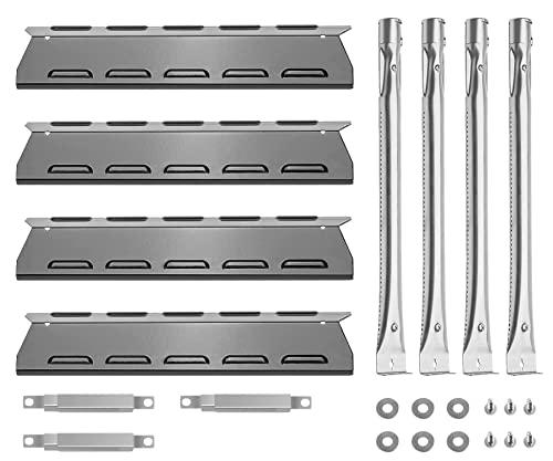 Grill Replacement Parts for Kenmore 146.34611410, 146.16198211, 146.23679310, 146.16142210, 146.46365610, 146.23673310,146.46372610 Gas Grill, Porcelain Steel Heat Plate Shield,Burner Tube Repair Kit