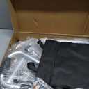 HOMLAND Folding Walkers for Seniors, Self-Standing Lightweight Aluminum Frame Standard Walker with Storage Bag, Height Adjustable, 350 lbs Capacity, No Wheels, Silver