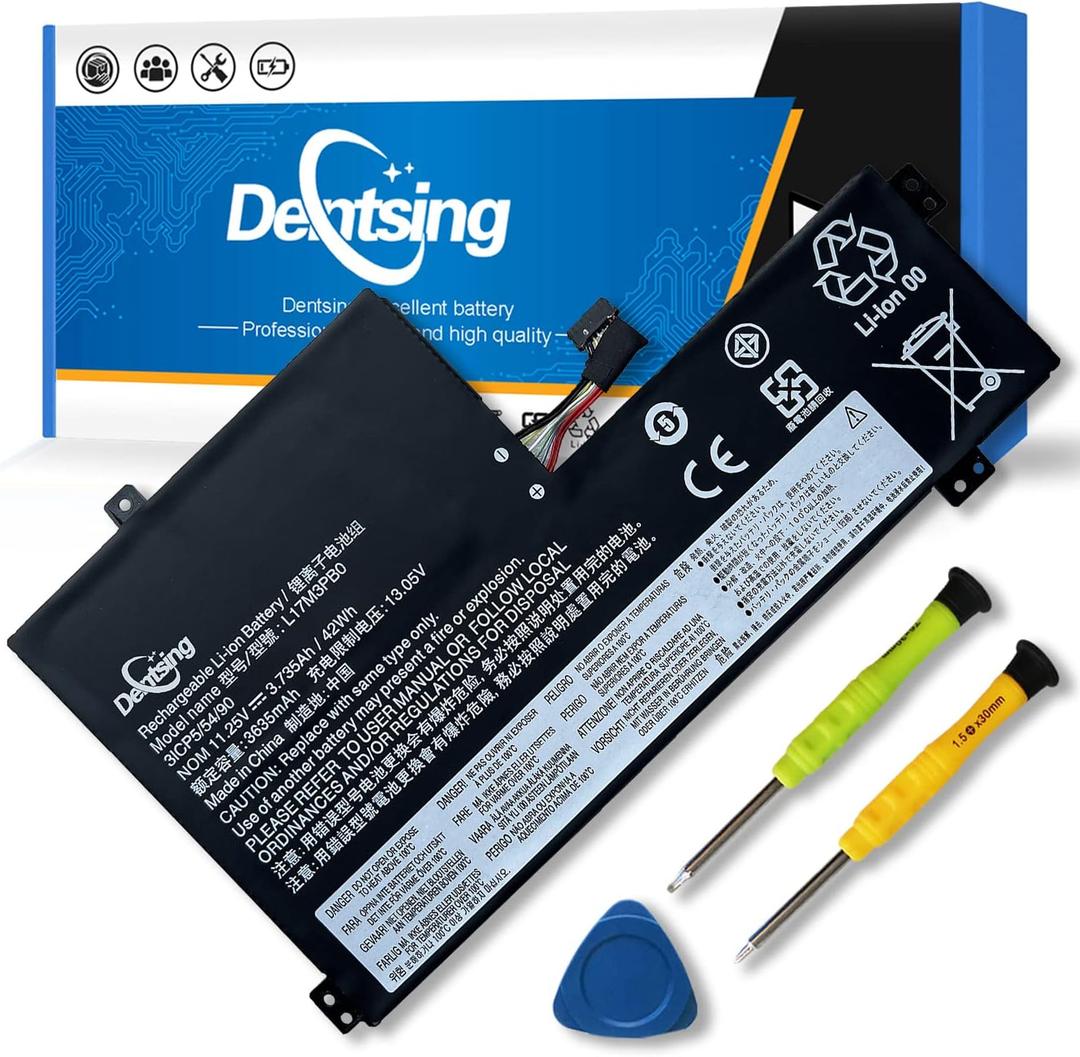 Dentsing L17M3PB0 Laptop Battery Replace for Lenovo Chromebook 100e 1st 2nd Gen 300e 2nd Gen 300e-81MB 500e 500e-81ES C340-11 S340-14 Series Notebook L17L3PB0 L17C3PG0 L18D3PG1 11.25V 42Wh/3635mAh