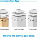 VOLISUN 4x4 Solar Cap Lights 16-Pack, Outdoor Waterproof for Wooden/Vinyl Posts, White Deck Lights Solar Powered, Warm White for Garden/Patio/Porch
