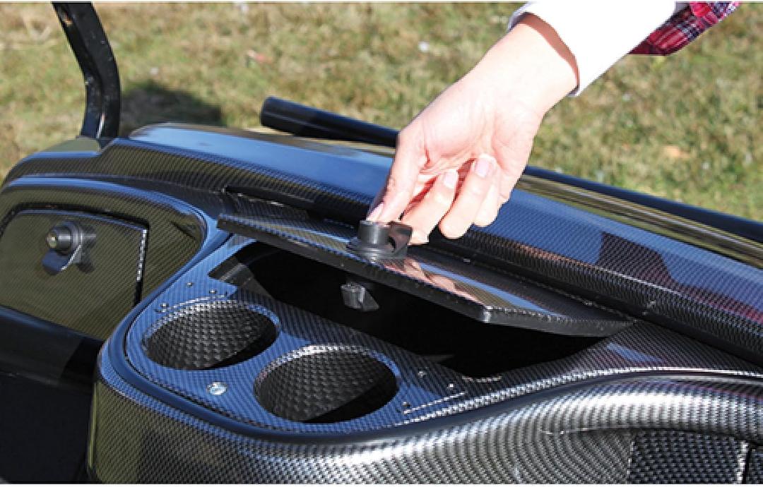 Red Hawk DASH-0094 Dash Compartment Compatible With/Replacement For Yamaha G29 Drive Carbon fiber Finish Golf Carts