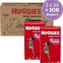 Huggies Size 6 Diapers, Little Movers Baby Diapers, Size 6 (35+ lbs), 108 Count (2 Packs of 54)