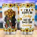 CUBICER Sunflower Stainless Steel Tumbler Gifts For Women Girls Teens Adults Flower Lovers Coffee Travel Mug Oz Insulated Tea Cup On Christmas Birthday Kitchen Accessories