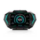 OBD2 Heads Up Display for Car, OBD2 & GPS Speedometer Dual System HUD Digital Speedometer MPH with Car Inclinometer, RPM, Water Temp, Volt, Mileage, Overspeed Alarm for Most 2008+ Sedan Cars
