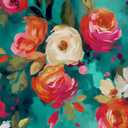 Watercolour Floral Peel and Stick Wallpaper Boho Vibrant Contact Paper Renter Friendly Wall Paper for Countertop Cabinet Wall Shelf Liner Removable Blue Colorful 17.5 x 118In