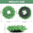 Summer Wreath for Front Door - 26'' Artificial Eucalyptus Wreath with Fake Leaves, Front Door Wreath for All Seasons, Porch, Wall, Window, Farmhouse Decor