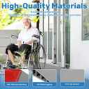 Threshold Ramps for Doorways Self-Adhesive 40'' L Floor Transition Strips 4/5" Rise Ramps for Wheelchairs for Home, Door Threshold for Home Steps (Grey) (Gray)