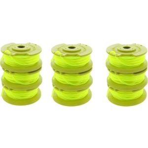 Ryobi One PLUS+ AC80RL3 OEM .080 Inch Twisted Line and Spool Replacement for Ryobi 18v, 24v, and 40v Cordless Trimmers (Pack of 9)