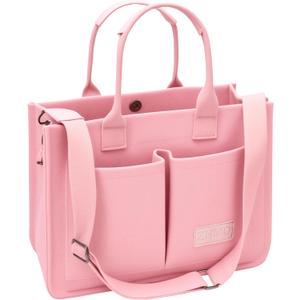 Tote Bag for Women With Compartments,Large Canvas Tote Women's Purse Crossbody Bags Work Laptop Book Bag Satchels Handbags