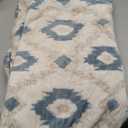 Crafted by Catherine Haven Geo Velvet Plush Throw Oversized 60" x 70"
