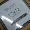 Fun Memories 12x12 Picture Frame with HD Tempered Glass, USA-Sourced Walnut Wood Photo Frame Matted to 8x8, Rounded Corner 12 x 12 Square Wooden Frames, Gallery Wall Frames for Posters & Art Prints