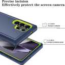ONOLA Compatible with Samsung Galaxy S24 Ultra Case with HD Screen Protector, Heavy Duty Shockproof & Dropproof 3-Layer Cover Phone Case,DarkBlueGreen