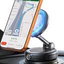 NeverFall Car Phone Mount for MagSafe, 89lbs Vacuum Suction, Strong Magnetic Dashboard & Windshield Mount, 360° Adjustable Phone Holder for iPhone & All Phones, Carbon Fiber