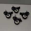 AAGUT 2" Stem Caster Wheels with Brake Lock, Screwed Bolt 3/8"-16 x 1, Swivel Rubber Wheels 4 Pack with Nuts Double Bearings No Noise Castors
