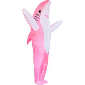 Poptrend Adults Inflatable Halloween Costumes Blow Up Shark Costume for Halloween, Birthday Gift Cos Play Party
