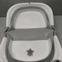 Baby Bathtub for Newborn Infant, Collapsible Baby Bathtub with Temperature Display & Soft Cushion, Infant to Toddler Bathtub, Portable Foldable Travel Bath Tub, 0-24 Months (Grey)