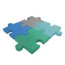Factory Direct Partners FDP SoftScape Giant Interlocking Floor Cushions for Kids Comfortable 3 inch Thick Soft Foam Flexible Seating for Playroom or Classroom, 4-Piece - Contemporary