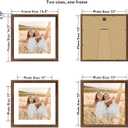 13x13 Picture Frame with Real Glass Wood Frame (Mat 11x11), 1 Pack