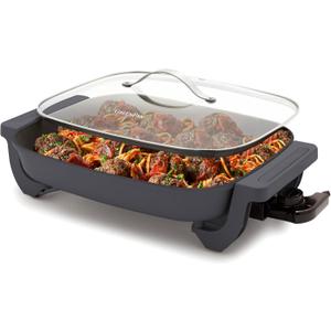 GreenPan Advanced 12 X 15 Electric Skillet with Lid, 7QT Capacity for Family Meals, Healthy Ceramic Nonstick PFAS-Free Coating, Fry, Saut, Steam, Simmer, Sear, Stir Fry, Dishwasher Safe, Graphite