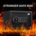 Tenamic Safe Box 0.8 Cuft Fireproof Waterproof Home Safe, Keypad Small Lock Box Cabinet Safes, Solid Alloy Steel Office Hotel Home Mini Safe, Black