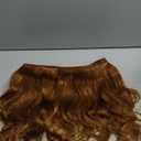 Morezmore W0030C-03 Doll Hair Weft 36" 3 ft Curly Caramel Brown Natural Goat for Dolls or Puppets QC1