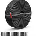 NAOEVO 18 Gauge Wire 2 Conductor Electrical Wire, 18 AWG Stranded PVC Cord, 12V Low Voltage/Tinned Copper/Flexible Cable for Automotive Wiring, Lamp Cord, Marine Cable (30FT)