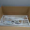 Heavy Duty Clothes Rack Load 960LBS, Three Rods Rolling Clothing Racks for Hanging Clothes, Rolling Garment Rack With Sturdy Wheels Shelves Hooks, Portable & Adjustable Commercial Garment Rack, White