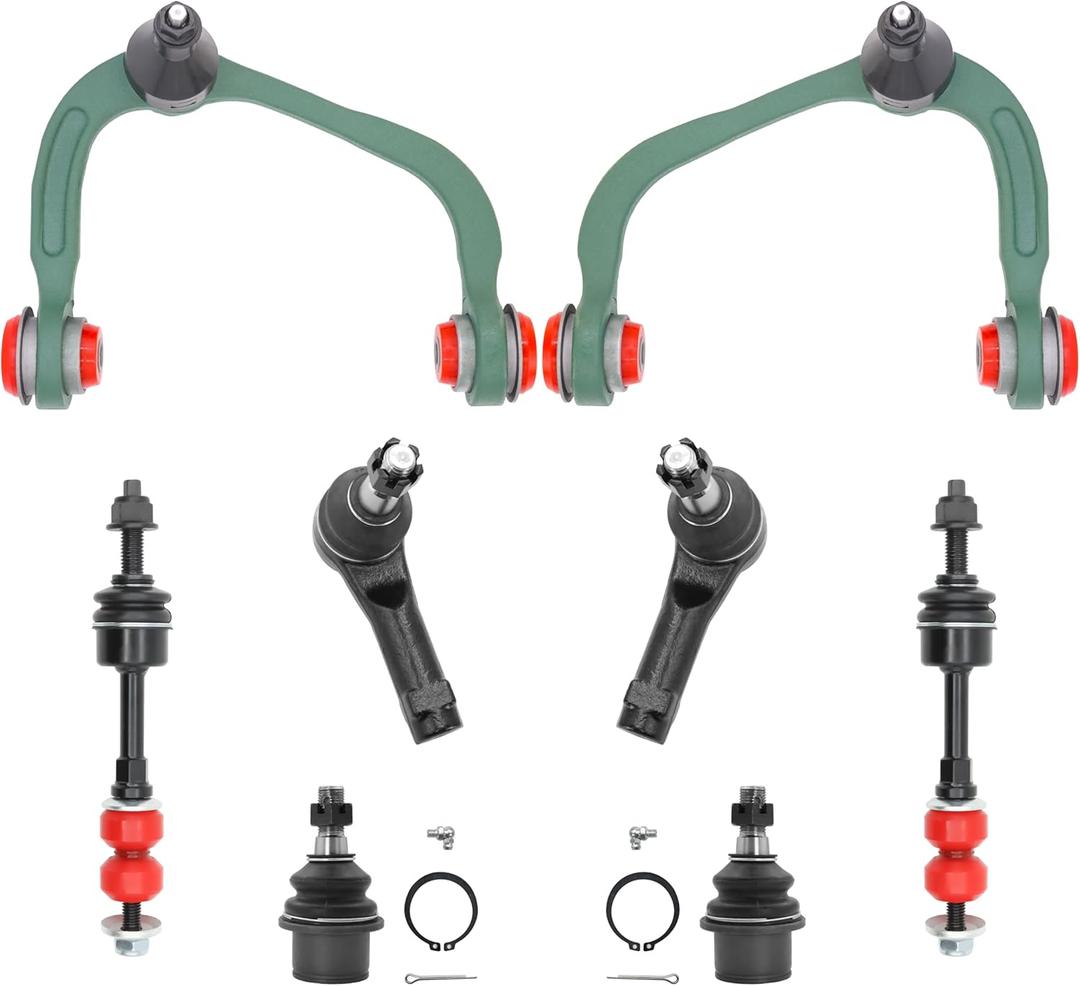2WD Front End 8pc Suspension Kit for 2005-2008 Ford F-150,2006-2008 Lincoln Mark LT, ront Upper Control Arms Lower Ball Joints Sway Bar Links and Outer Tie Rod Ends8pc