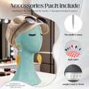 Wig Head Stand Mannequin Head Hat Display Stand Velvet Wig Holder for Mask, Headdress, Necklace (Pink)
