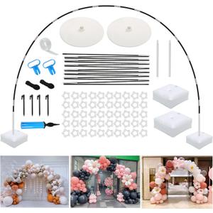 Balloon Arch, Innovation Large Sturdy Balloon Arch Kit,10Ft Wide & 9FT Tall Adjustable Balloon Stand with Water Fillable Bases, Manual Pump - for Wedding, Birthday, Baby Shower, Graduation Balloon Arch, Innovation Large Sturdy Balloon Arch Kit,10Ft Wide & 9FT Tall Adjustable Balloon Stand with Water Fillable Bases, Manual Pump - for Wedding, Birthday, Baby Shower, Graduation