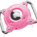 Airtag Dog Collar Holder | Airtag Dog Collar Waterproof - Airtag Holder for Dog Collar - Dog Airtag Holder with Removable Metal Loop, Light Weight fit Width3cm/ Thick4.5mm Air Tag Dog Collar, Pink, 