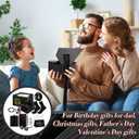 15 Pcs Dad Party Gift Set for Men Birthday Basket Gifts Hip Flasks Bottle Opener Shot Glass Wallet Belt Bracelet Socks Keychain Pen Journal Gift Box for Dad Anniversary Birthday