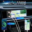 Single Din Radio - Car Stereo with Wireless Apple CarPlay and Android Auto, 6.5” InCell Touchscreen with HD Backup Camera, Mirror Link, Bluetooth 5.2 GPS FM USB & Type-C Fast Charging EQ SWC