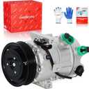 PHOBOOS A/C Compressor with Clutch Compatible with Hyundai Elantra/Elantra Coupe/Elantra GT 2014-2020, Kia Forte/Forte Koup/Forte 5/Soul 2014-2019, 1.8/2.0L, Fast Cooling, Low Noise, Ref. 197383