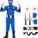 Bad boy league Kids Ninja Costumes Set Dragon Ninja Costume Halloween Ninjas Cosplay Suit for Boys Girls Halloween Party, Size: Kids-XL-10/12T