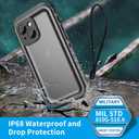 SPORTLINK for iPhone 13 Mini Waterproof Case - Full Body Shockproof Dustproof Phone Screen Protector Rugged Waterproof Case for iPhone 13 Mini 5.4 Inches Black