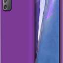 Galaxy Note 20 Case, Samsung Note 20 Case Liquid Silicone Case Dual Layer Hard PC Soft Silicone Rubber Bumper Slim Fit Protective Phone Case for Samsung Galaxy Note 20 5G, Purple