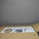 Ceiling Fans with LED Lights, 52 Inch 5-Blade Ceiling Fan Remote Control, Industrial Ceiling Fan with Reversible DC Motor, Downrod Mount LED Ceiling Light Chandelier for Bedroom (Gold & Black)