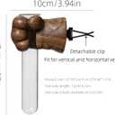 Cat Paw Car Vent Clip with Walnut Wood & Glass Test Tube, Cute Aesthetic Car Decor Accessories for Women, Girly Dashboard Decoration, Plant Holder for Car Interior Decor