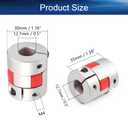 Heyiarbeit 12.7mm to 12.7mm Shaft Coupling Aluminium Flexible Plum Coupling D30 L35 Connector Flexible Coupler for 3D Printer CNC Machine and Servo Stepped Motor