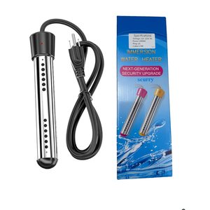 2000W Immersion Water Heater, Portable Water Heater Electric with 304 S S, Bucket Heater with Thermometer Heats up to 5 Gallons of Water in Minutes