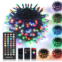 iBaycon Color Changing Christmas Lights, 66FT 200 LED RGB Christmas String Lights Outdoor, Fairy Twinkle Tree Lights with Remote Timer Plug in for Xmas Room Indoor Party Holiday Decorations
