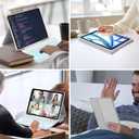 MMK for iPad Air 13 inch Keyboard (M3 2025 / M2 2024), iPad Pro 12.9 Case with Keyboard (5/6th Gen) & Backlit Bluetooth Wireless with Pencil Holder - Grey (Gray)