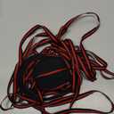 DICOSMETIC 100M x 10MM Black Red Striped Grosgrain Ribbon Polyester Stripe Ribbon Double Face Craft Wrapping Ribbons for Gifts Wrapping Bouquets Cake Decor and Garment DIY