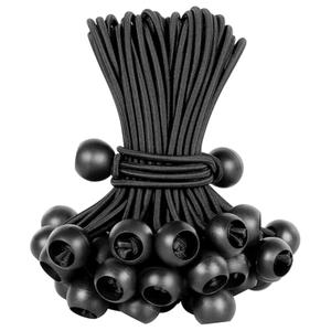 Ball Bungee Cords 6 Inch Bungee Cord with Balls, 50 PCS Heavy Duty Bungie Cord Balls Canopy Tarp Tie Down Bungee Balls for Camping, Shelter,Cargo,Tent Poles UV Resistant