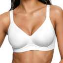 As Fairy Bras for Women No Underwire Jelly Wireless Seamless Full Coverage Comfortable Bra with Airholes, 34D